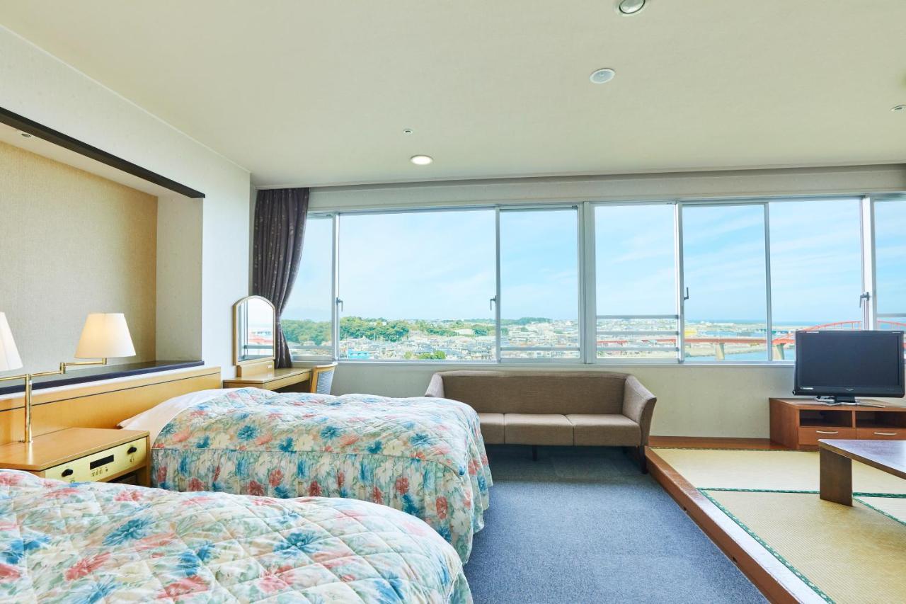 Kamenoi Hotel Oarai Buitenkant foto